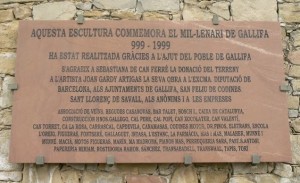 placa comemorativa de piedra