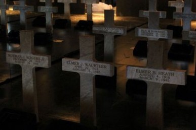 Marble engraved crosses