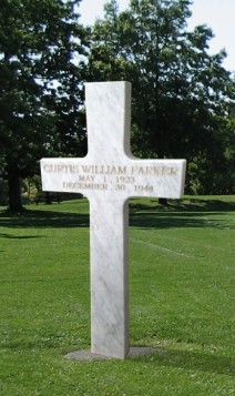 withe marble memorial cross